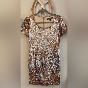 Forever 21 Gold sequin dress